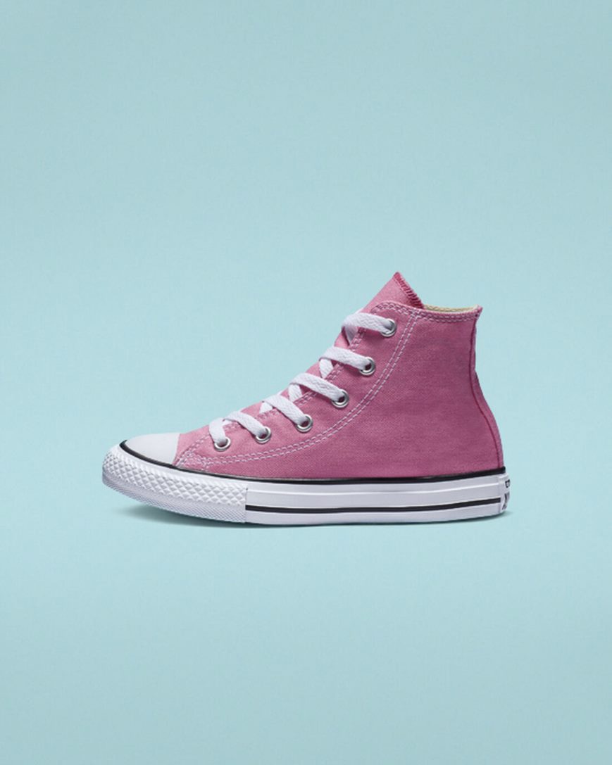 Dívčí Boty Vysoké Converse Chuck Taylor All Star Classic Růžové | CZ QLUS34